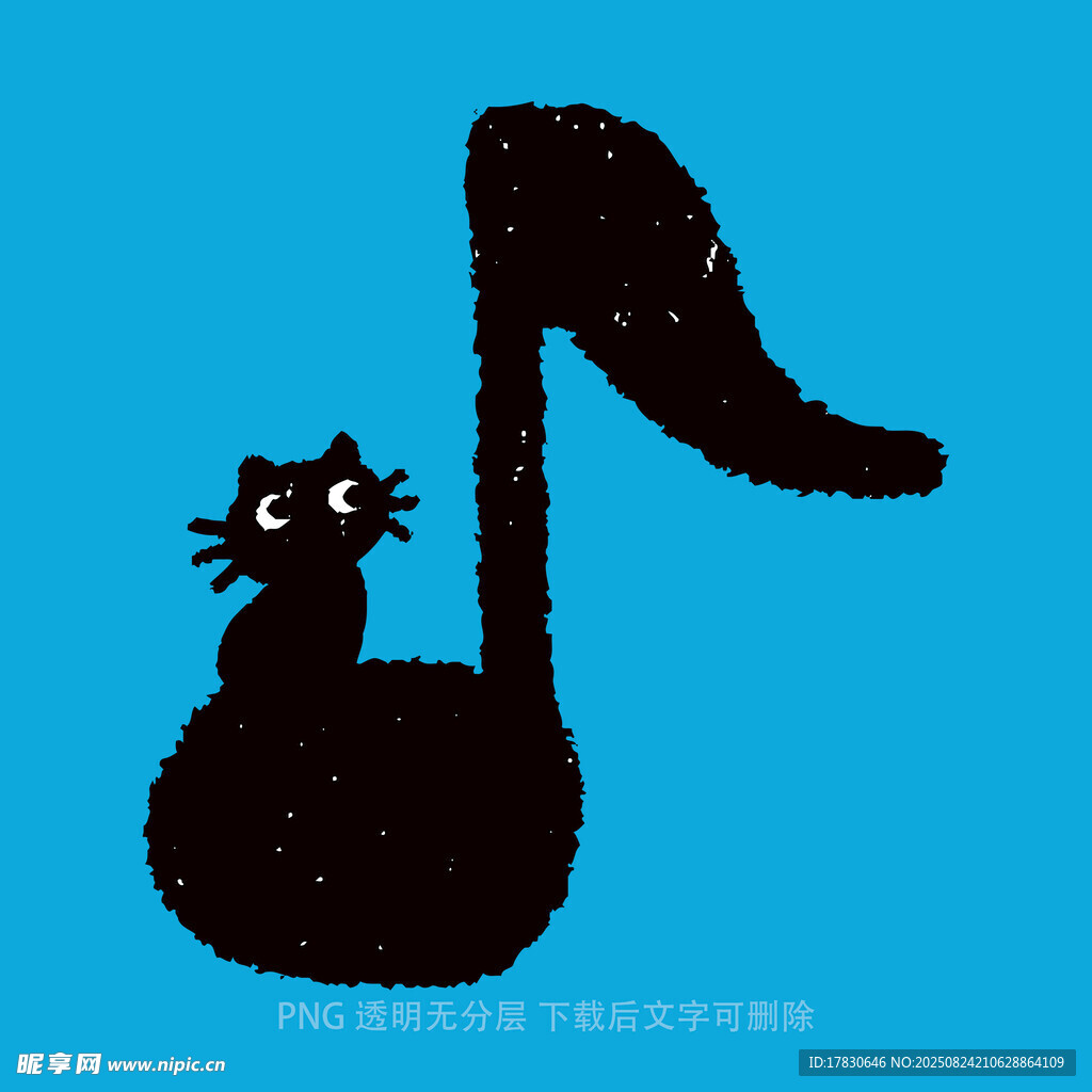 黑貓與音符的趣味組合