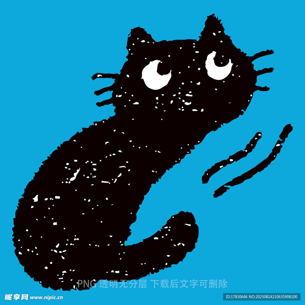 黑色貓咪插畫(huà)