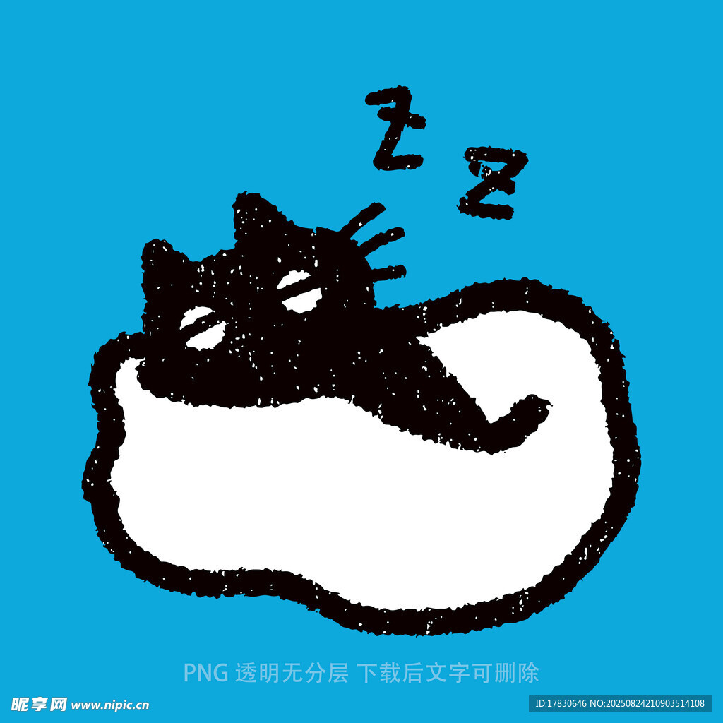 酣睡的黑貓
