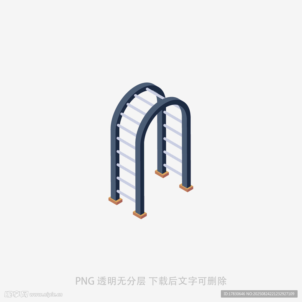 戶外雙杠健身器材模型