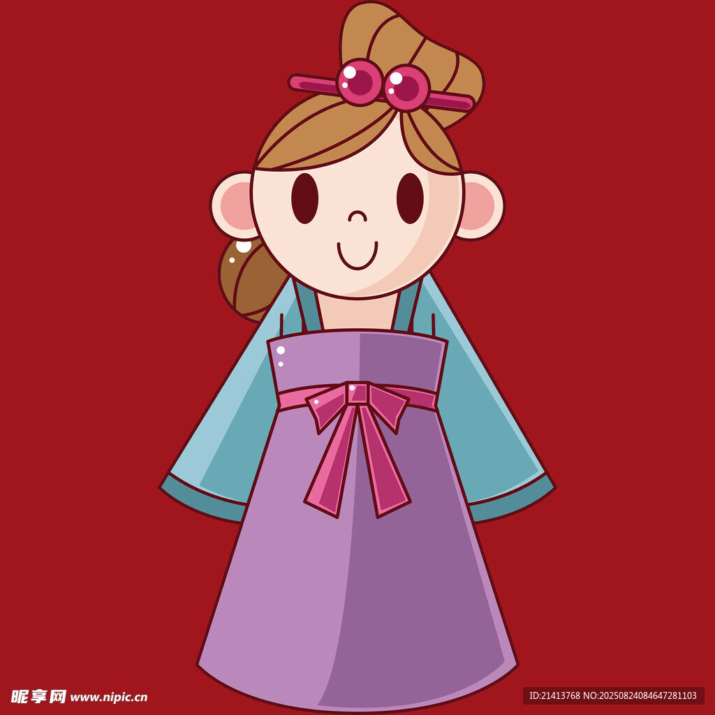 可愛古風(fēng)小女孩形象
