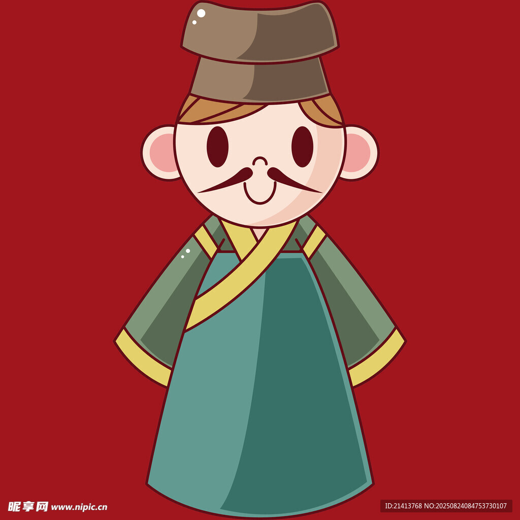 卡通古代官員形象