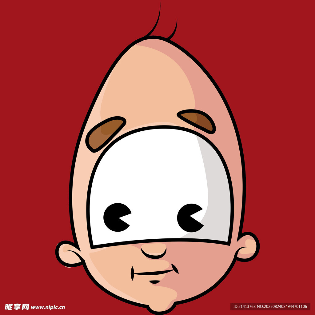 卡通光頭萌娃形象