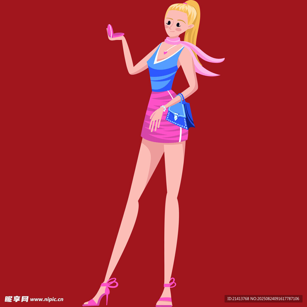 時尚芭比風女孩造型展示
