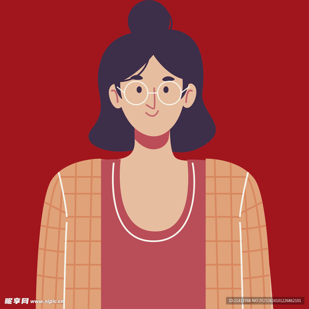時尚裝扮的女性頭像