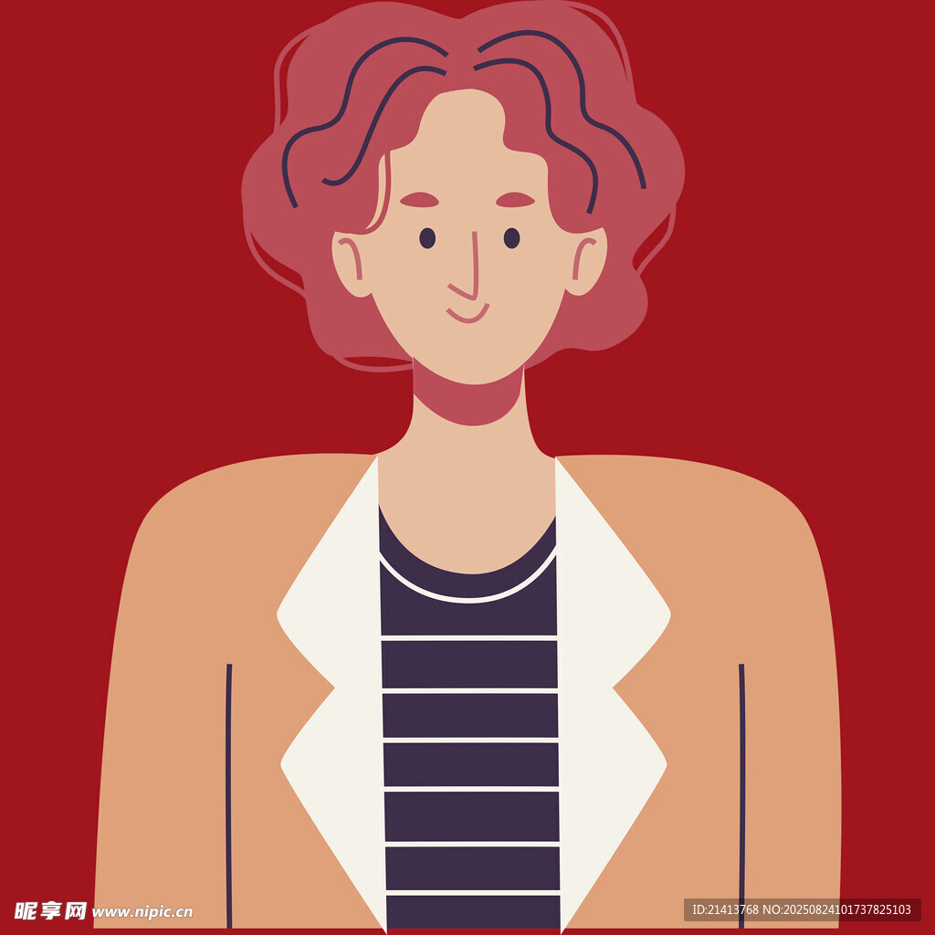 短發(fā)女士簡(jiǎn)約穿搭形象