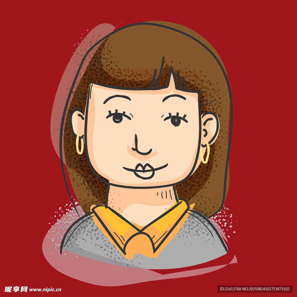 卡通風(fēng)格女性頭像