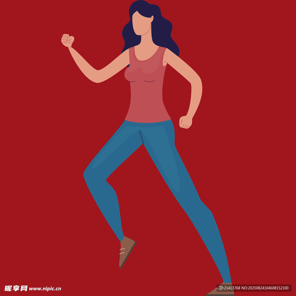 活力女性動(dòng)感奔跑瞬間