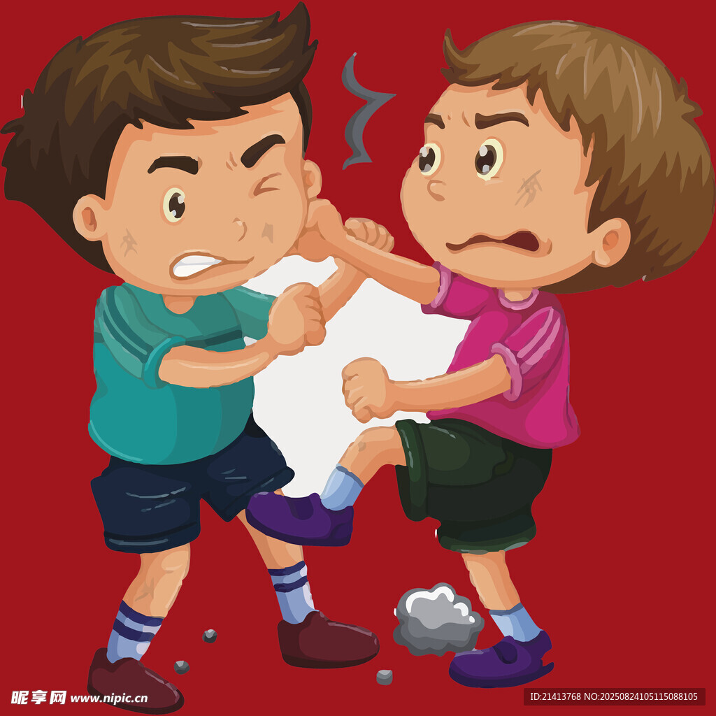 兩男孩爭搶物品起沖突