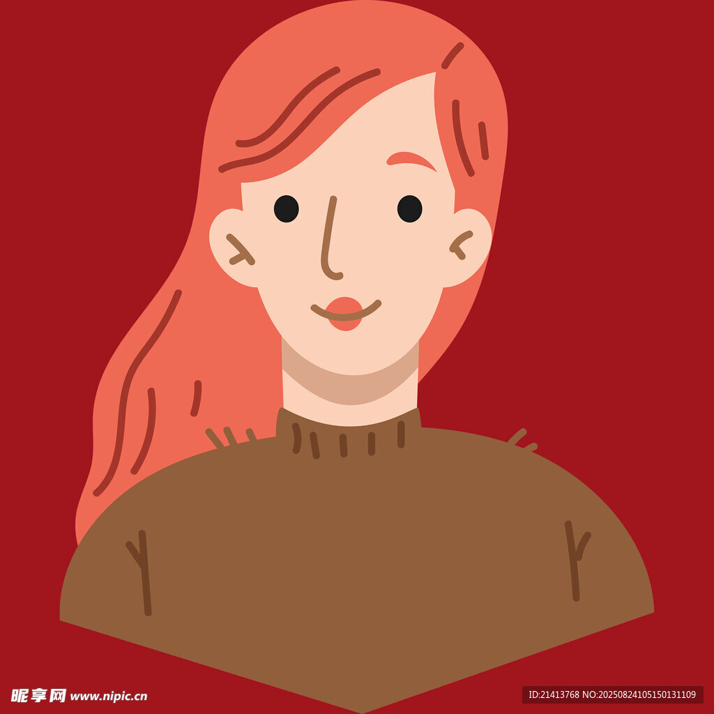 紅發(fā)女子半身像