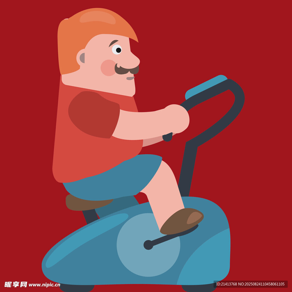 男子騎動(dòng)感單車(chē)健身