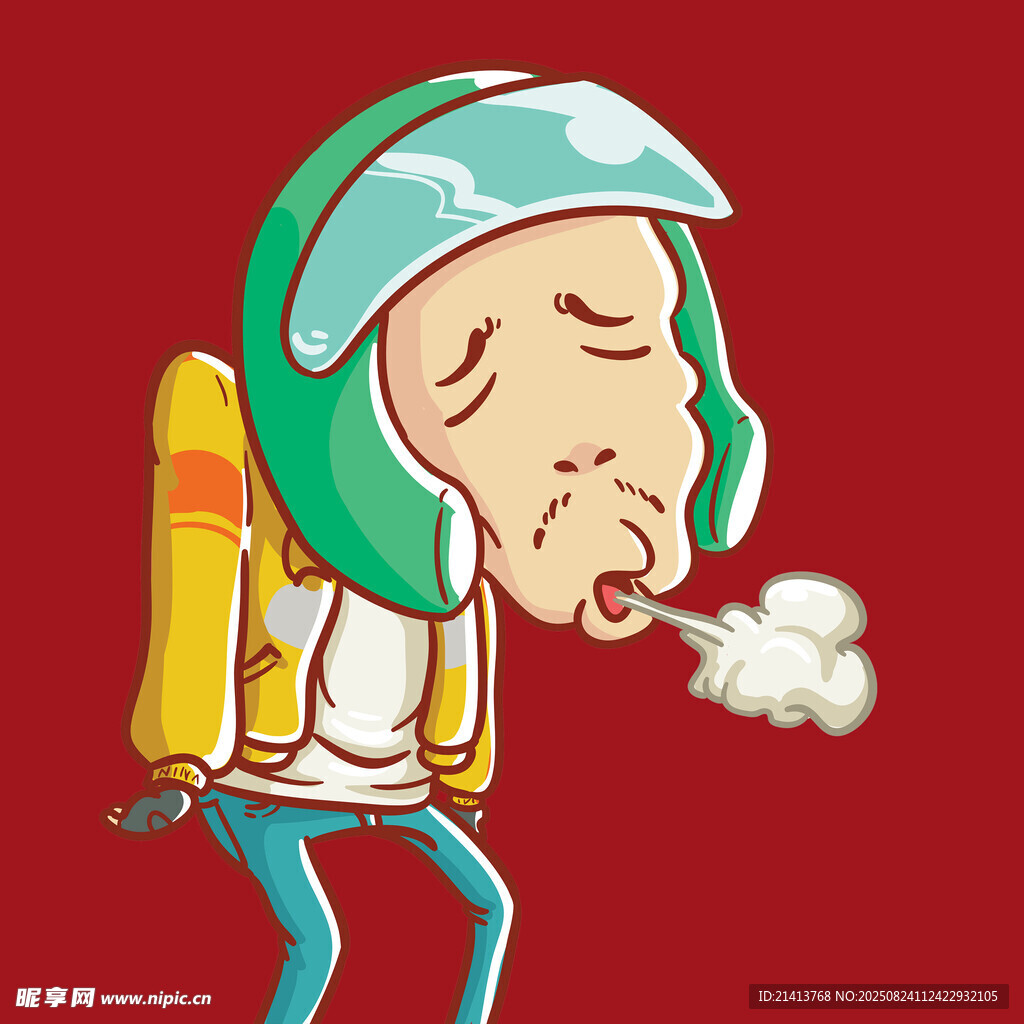 卡通人物吸煙形象