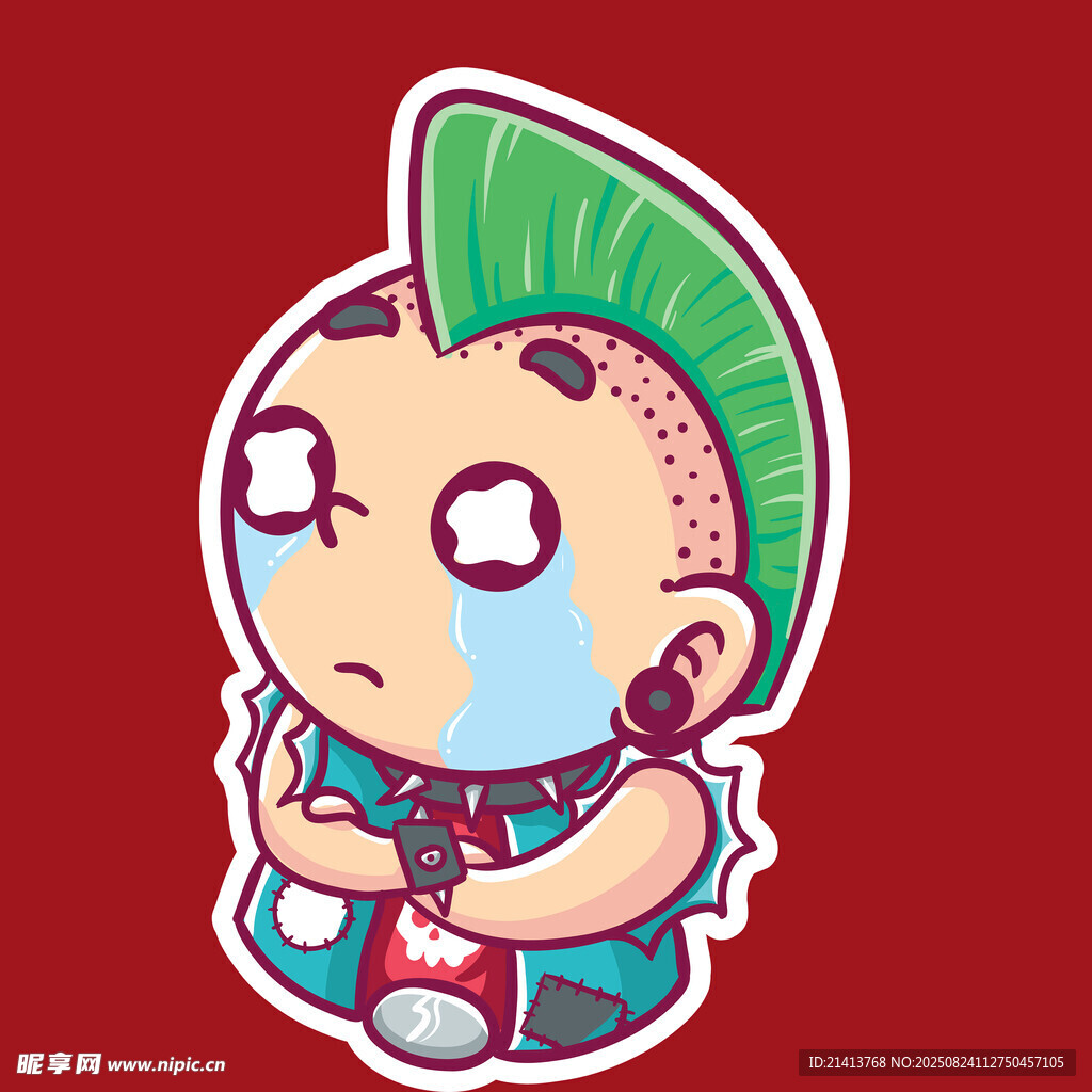 朋克風(fēng)卡通小孩形象