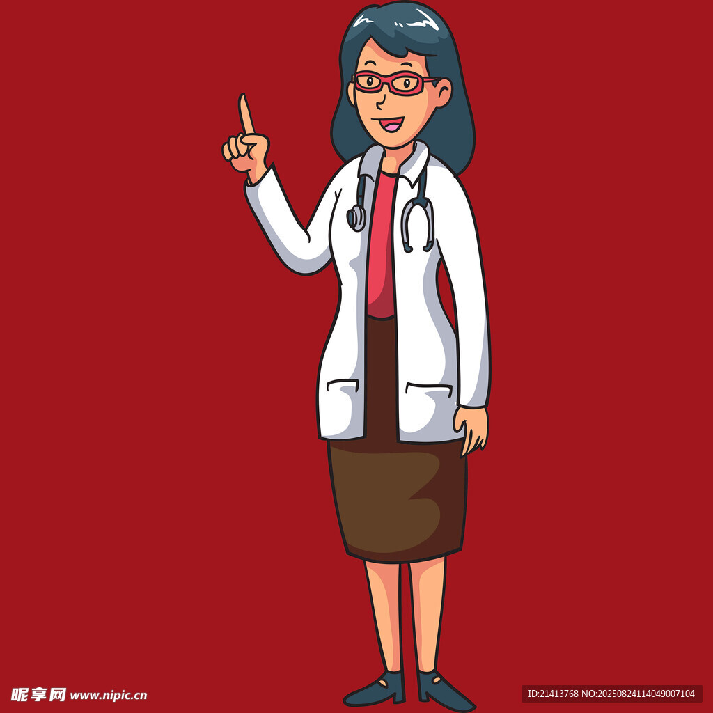女醫(yī)生指點(diǎn)示意
