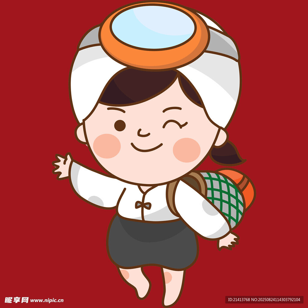 可愛(ài)國(guó)風(fēng)小童子出行