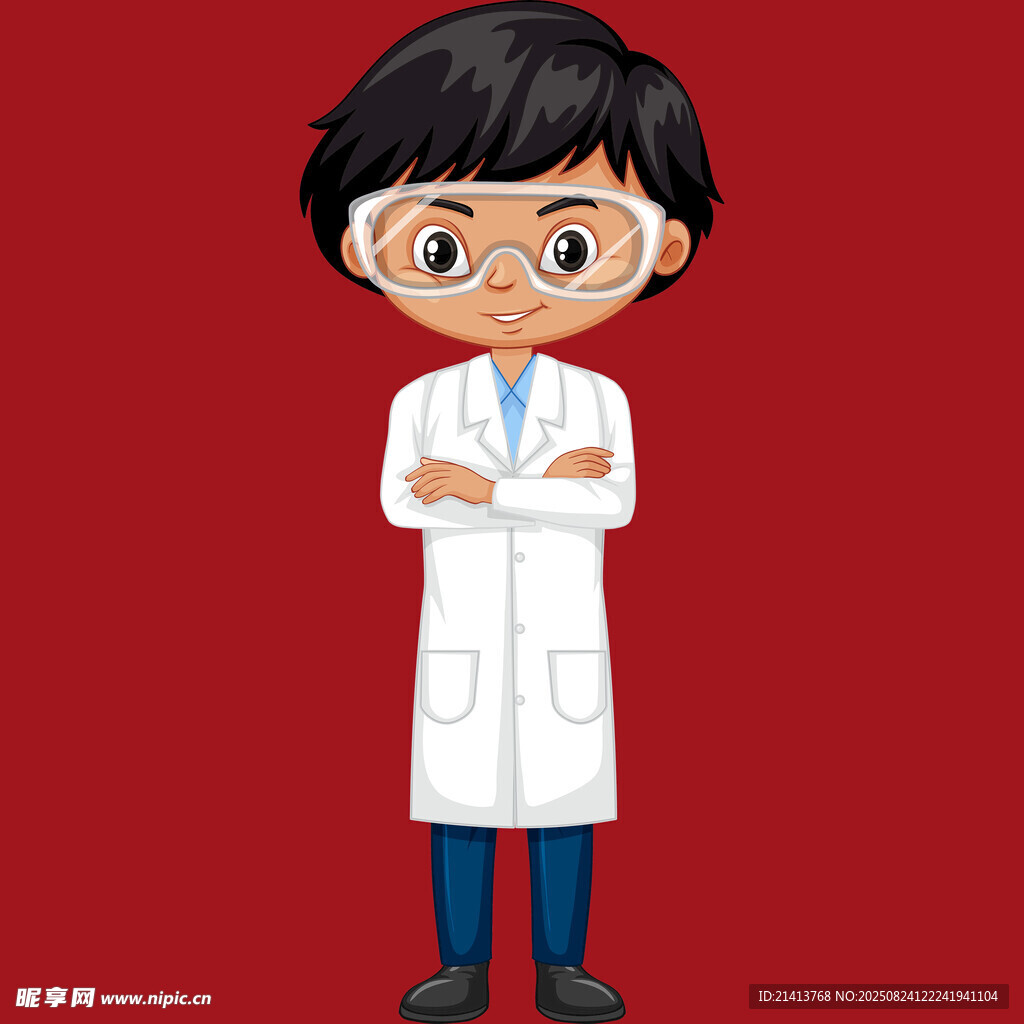 穿白大褂的可愛小科學家