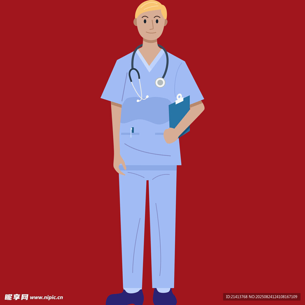 站立的醫(yī)護(hù)人員形象