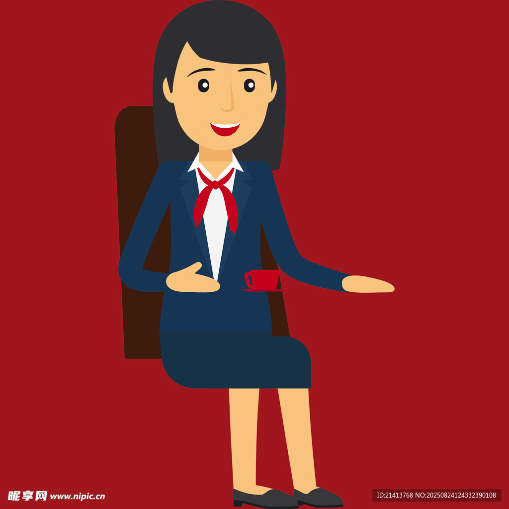 職業(yè)女性展示姿態(tài)