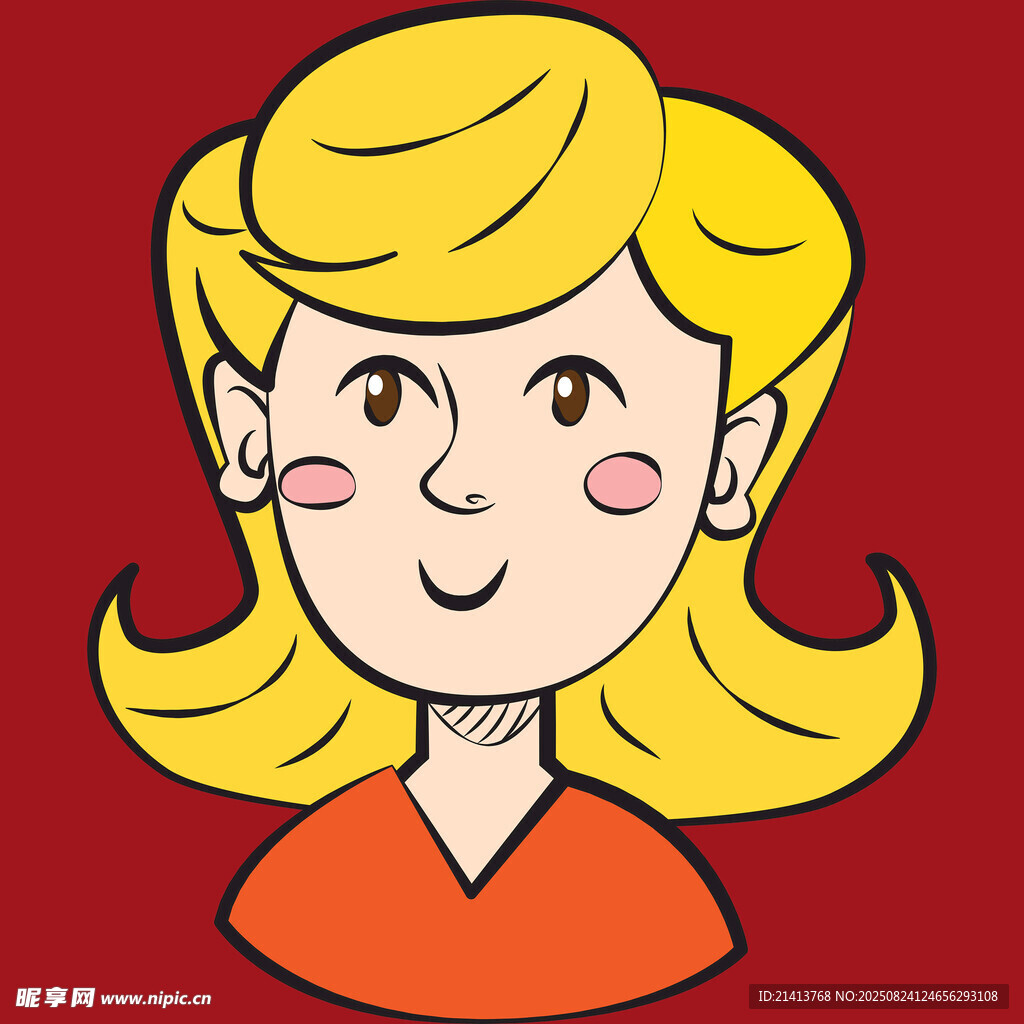 金發(fā)微笑女孩頭像