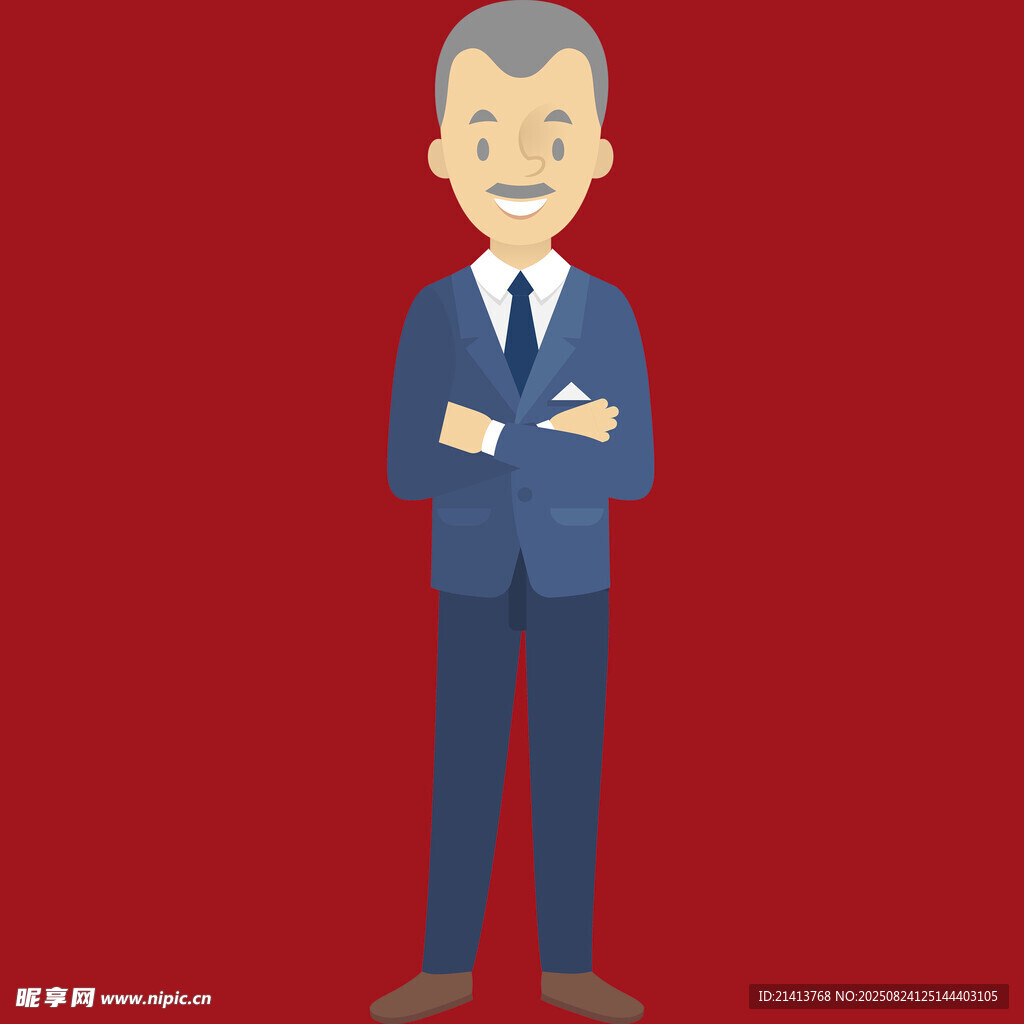 穿西裝的自信男士