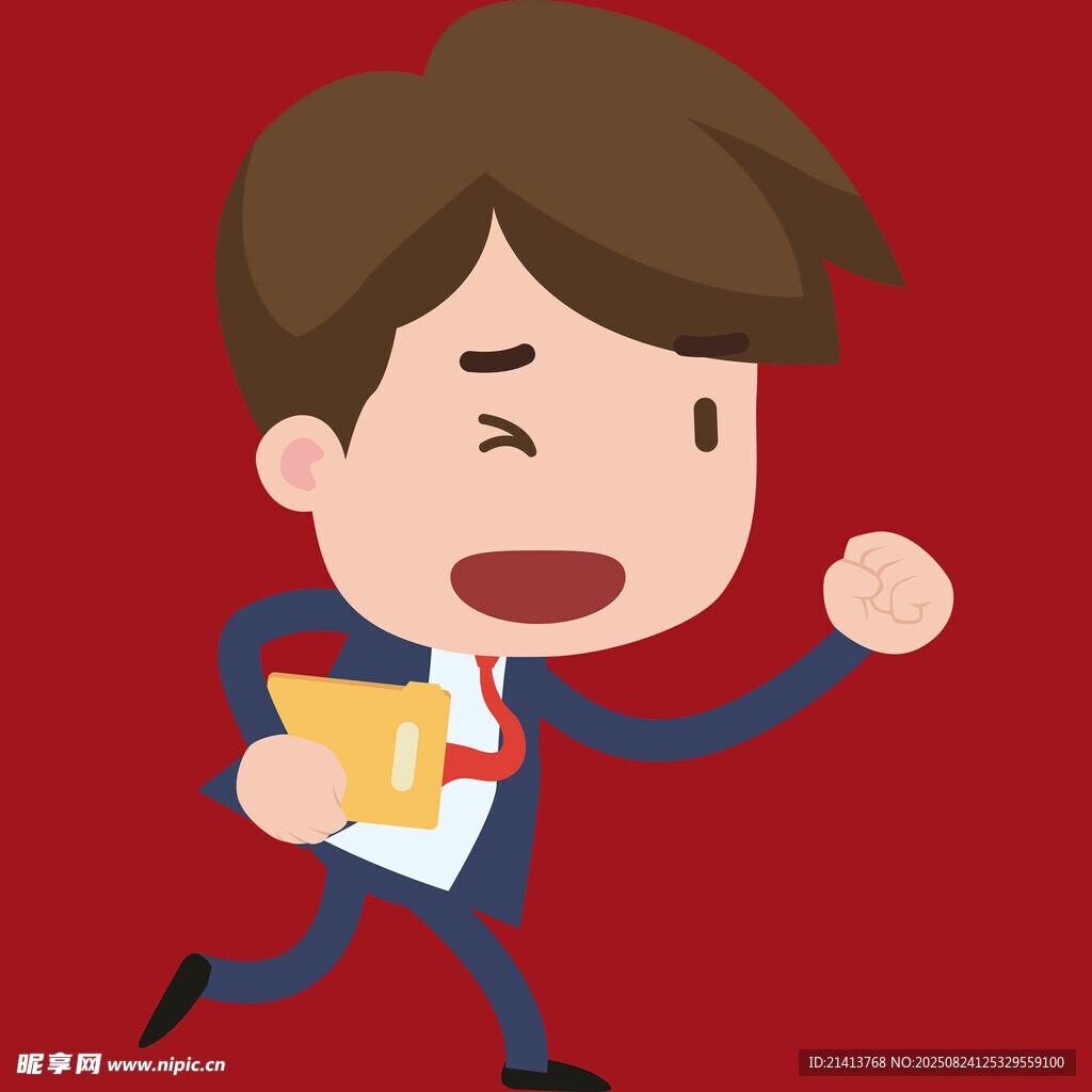 奔跑的商務(wù)男士