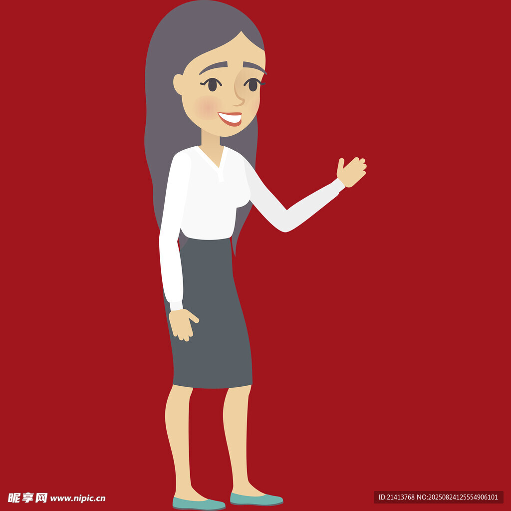 職業(yè)女性手勢示意