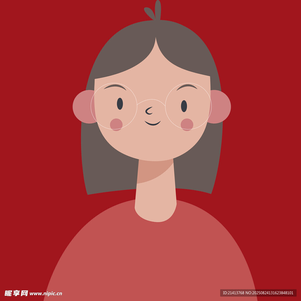 微笑女孩頭像