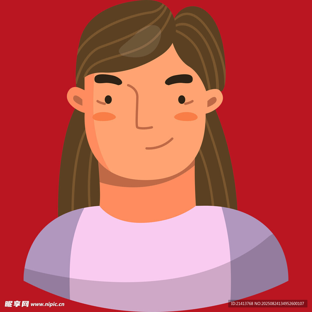 微笑女性頭像