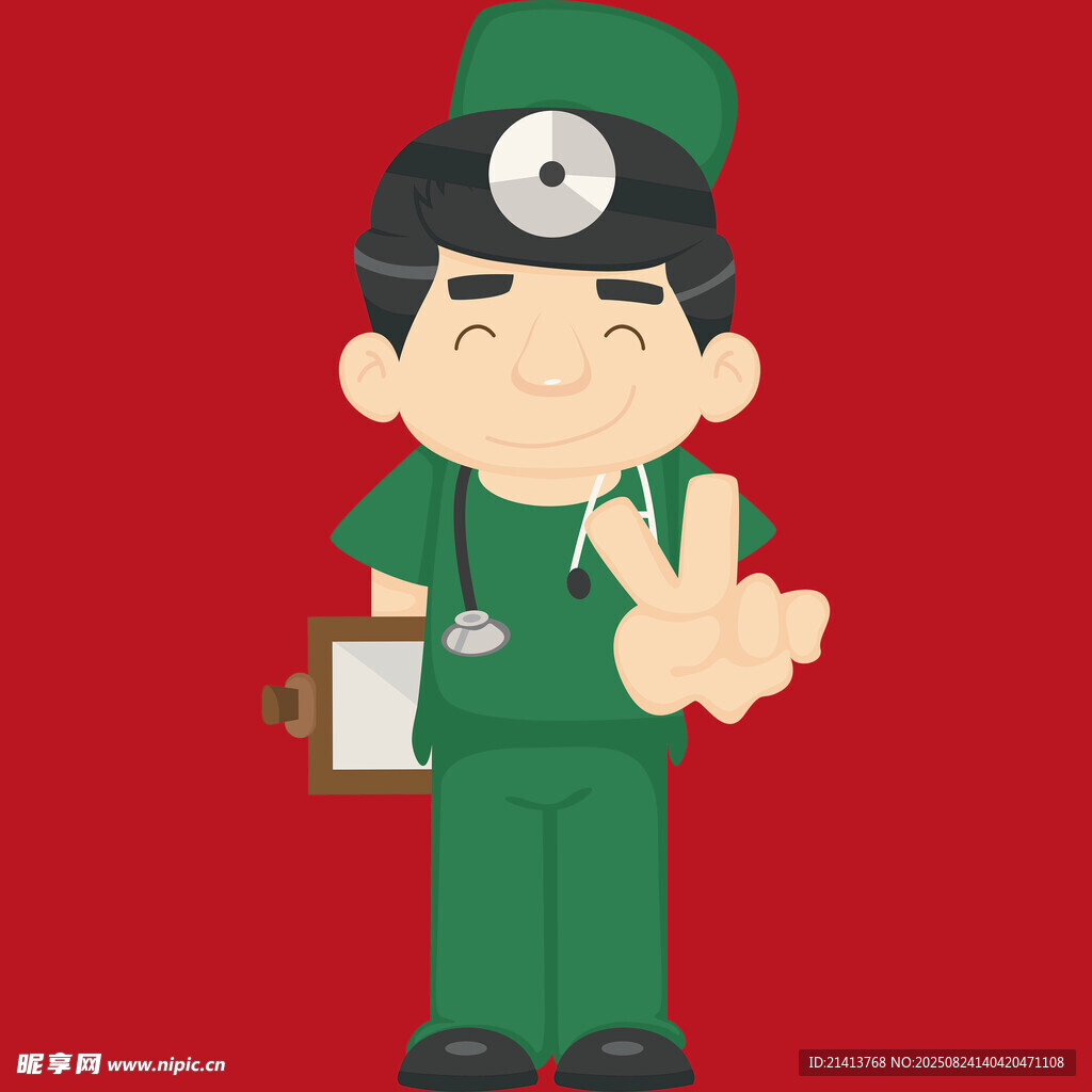 可愛(ài)卡通小醫(yī)生形象