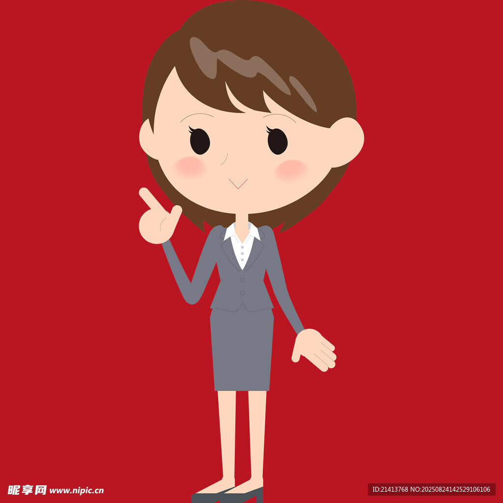 職業(yè)女性手勢示意