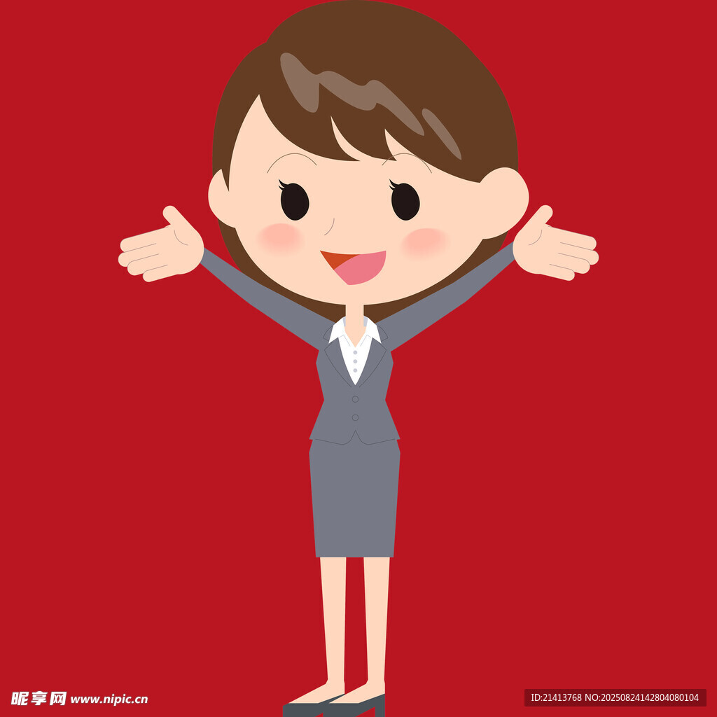 職業(yè)女性張開雙臂展活力