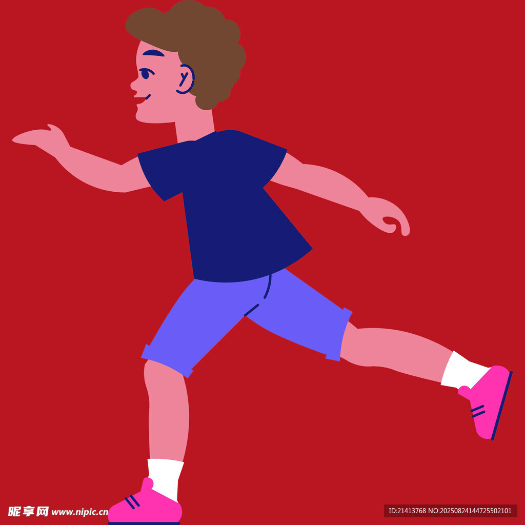 奔跑的活力少年