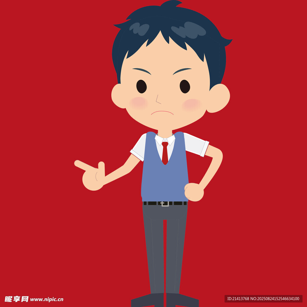 帥氣男孩指引方向