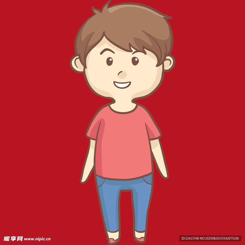 紅衣小男孩卡通形象