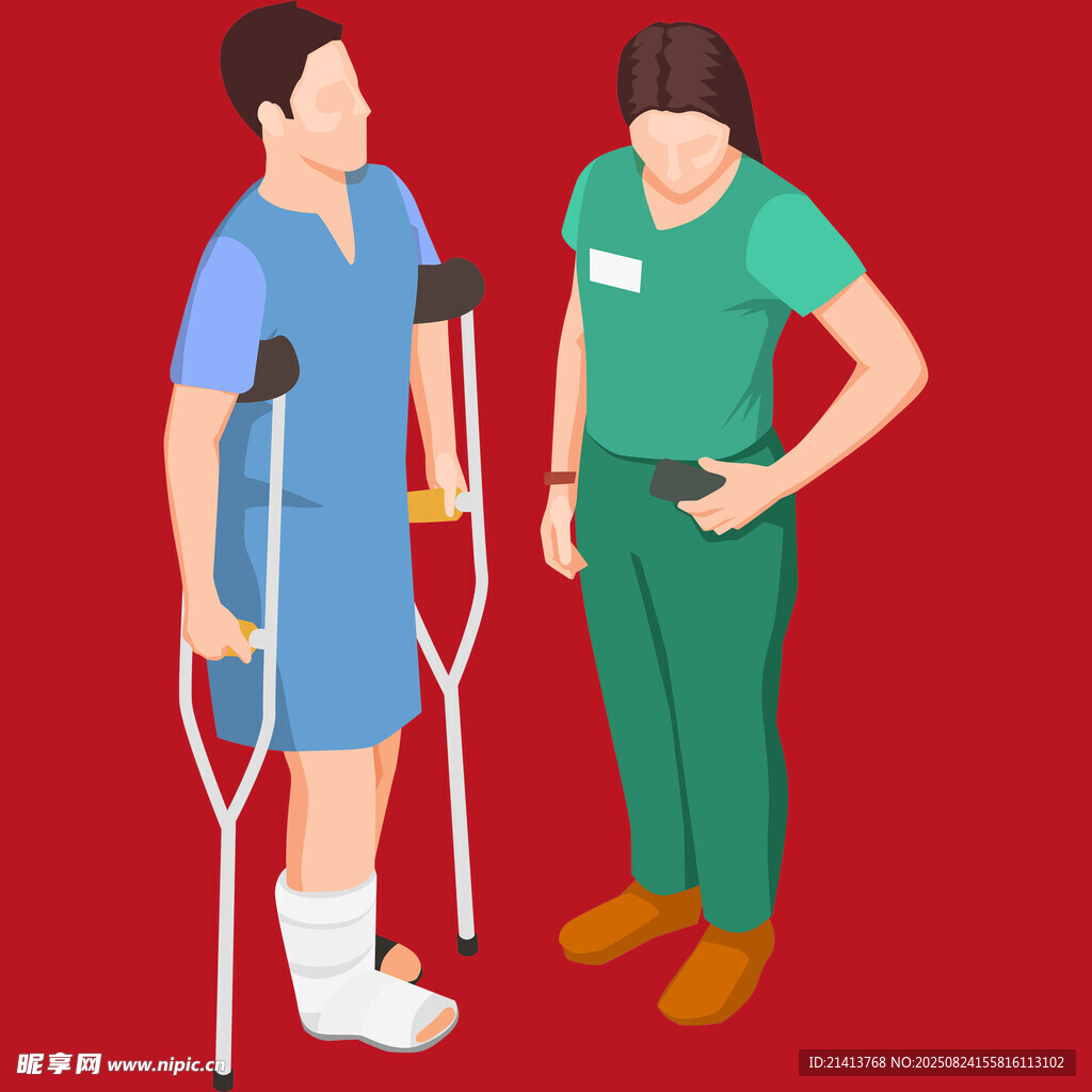 受傷患者與醫(yī)護人員交流