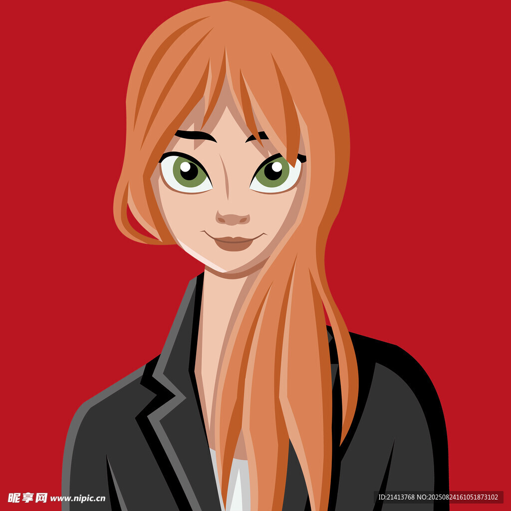 紅發(fā)職業(yè)女性形象