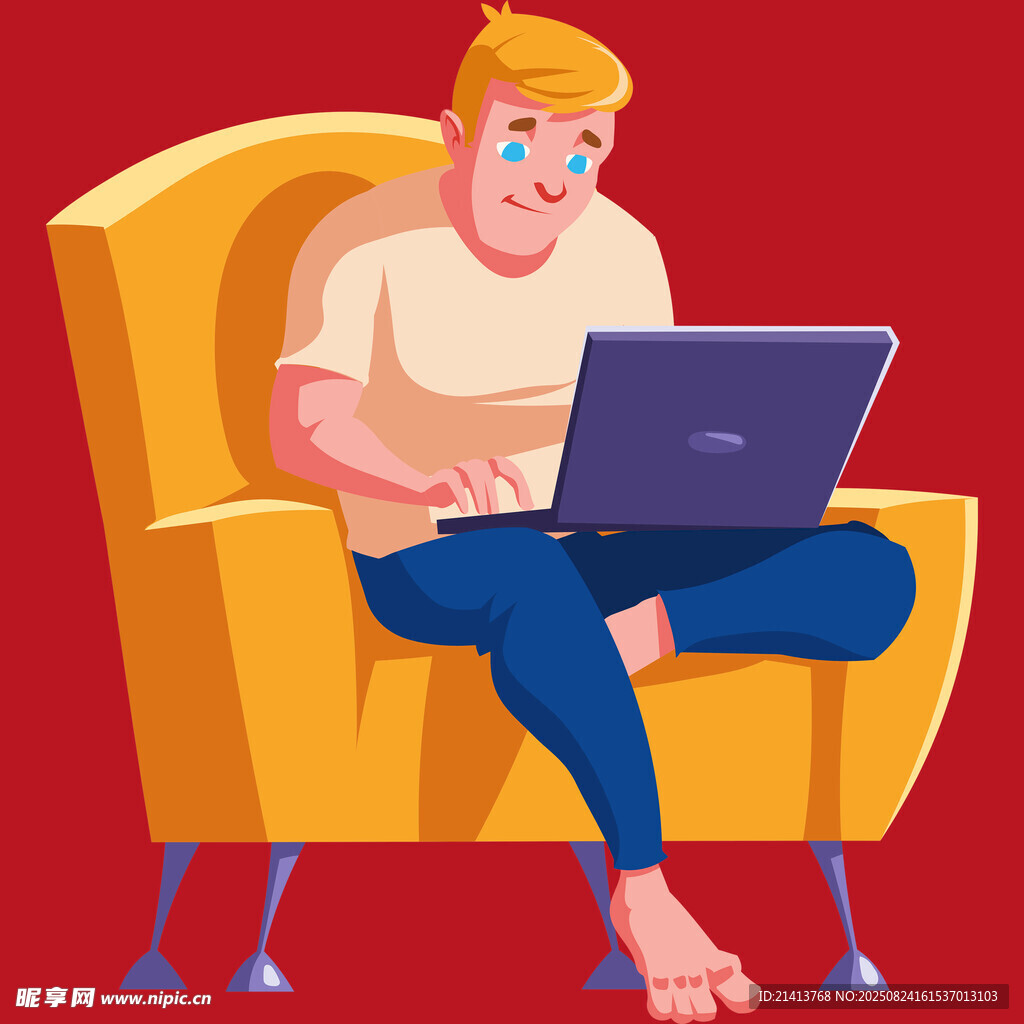 沙發(fā)上專注用筆記本的人