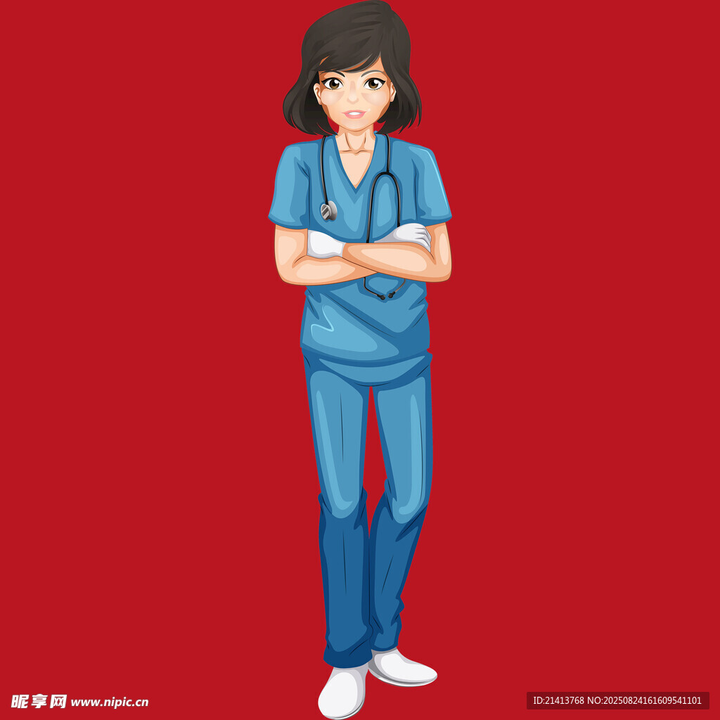身著制服的自信女醫(yī)護(hù)人員