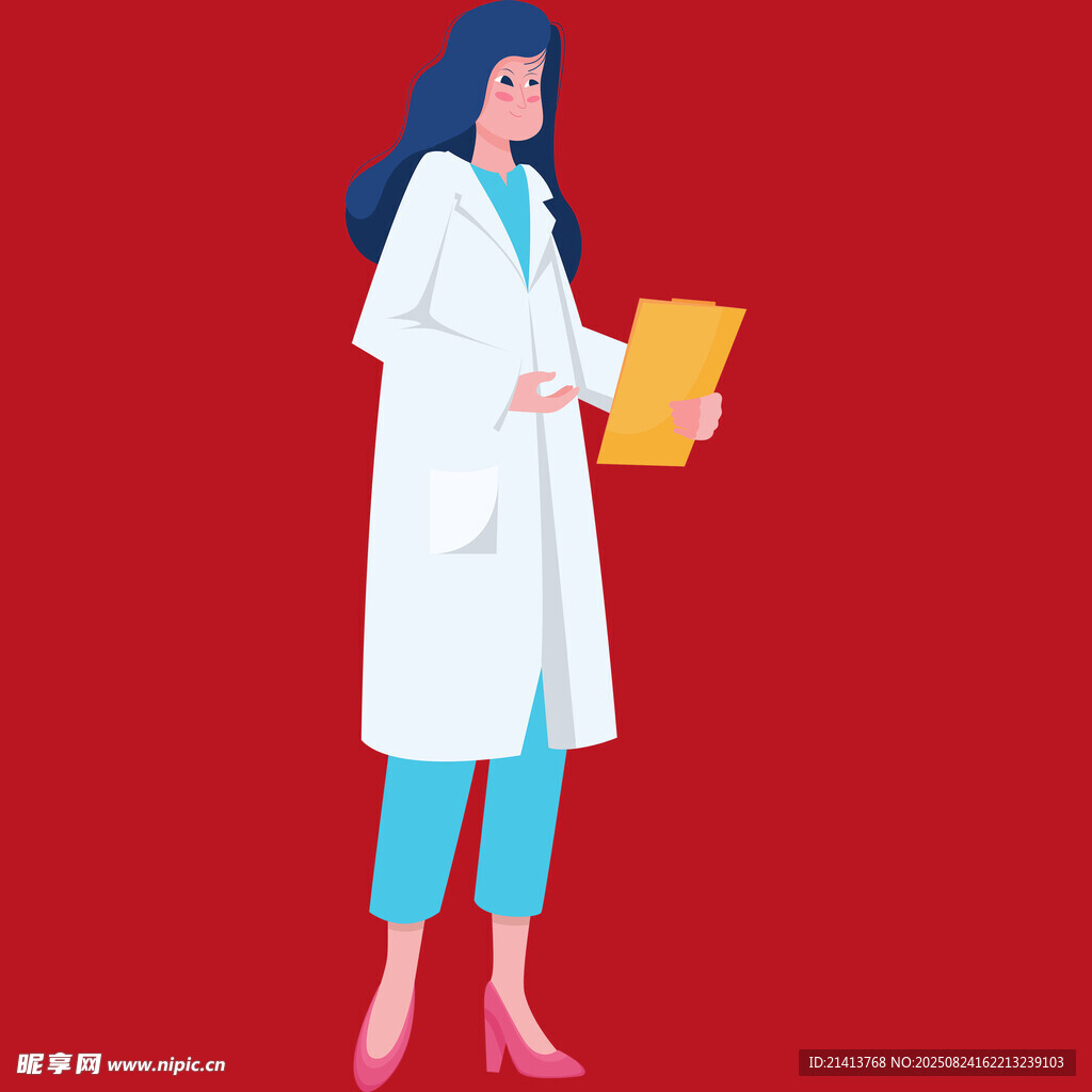 穿白大褂的女性醫(yī)護人員