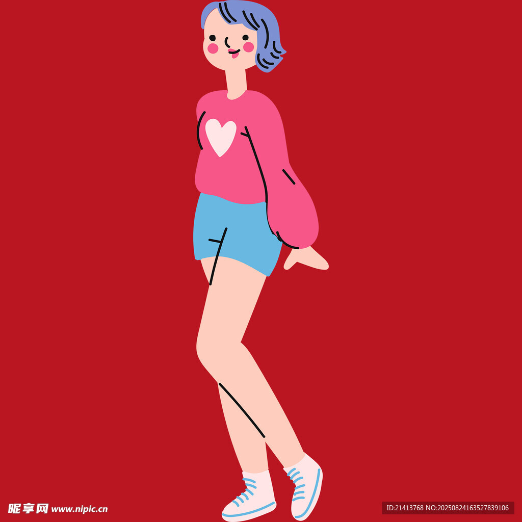 時尚少女動感姿態(tài)展示
