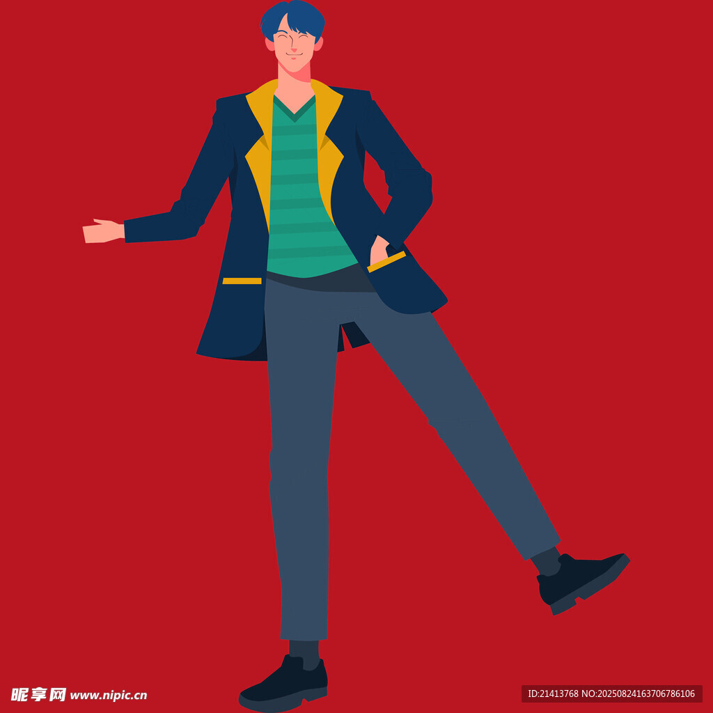 時尚男士的個性姿態(tài)展示