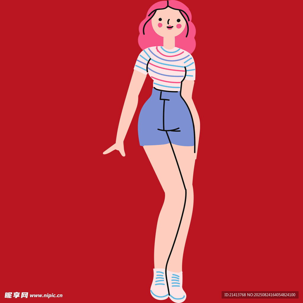 粉色頭發(fā)女孩的時尚穿搭