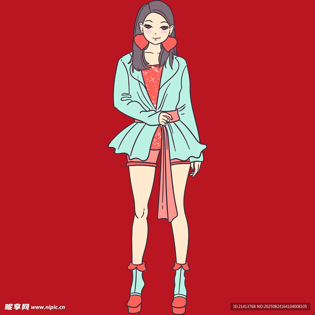 時(shí)尚穿搭女孩形象展示