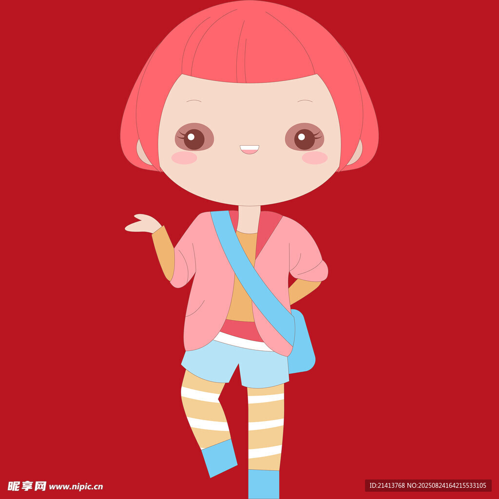可愛紅發(fā)女孩俏皮裝扮