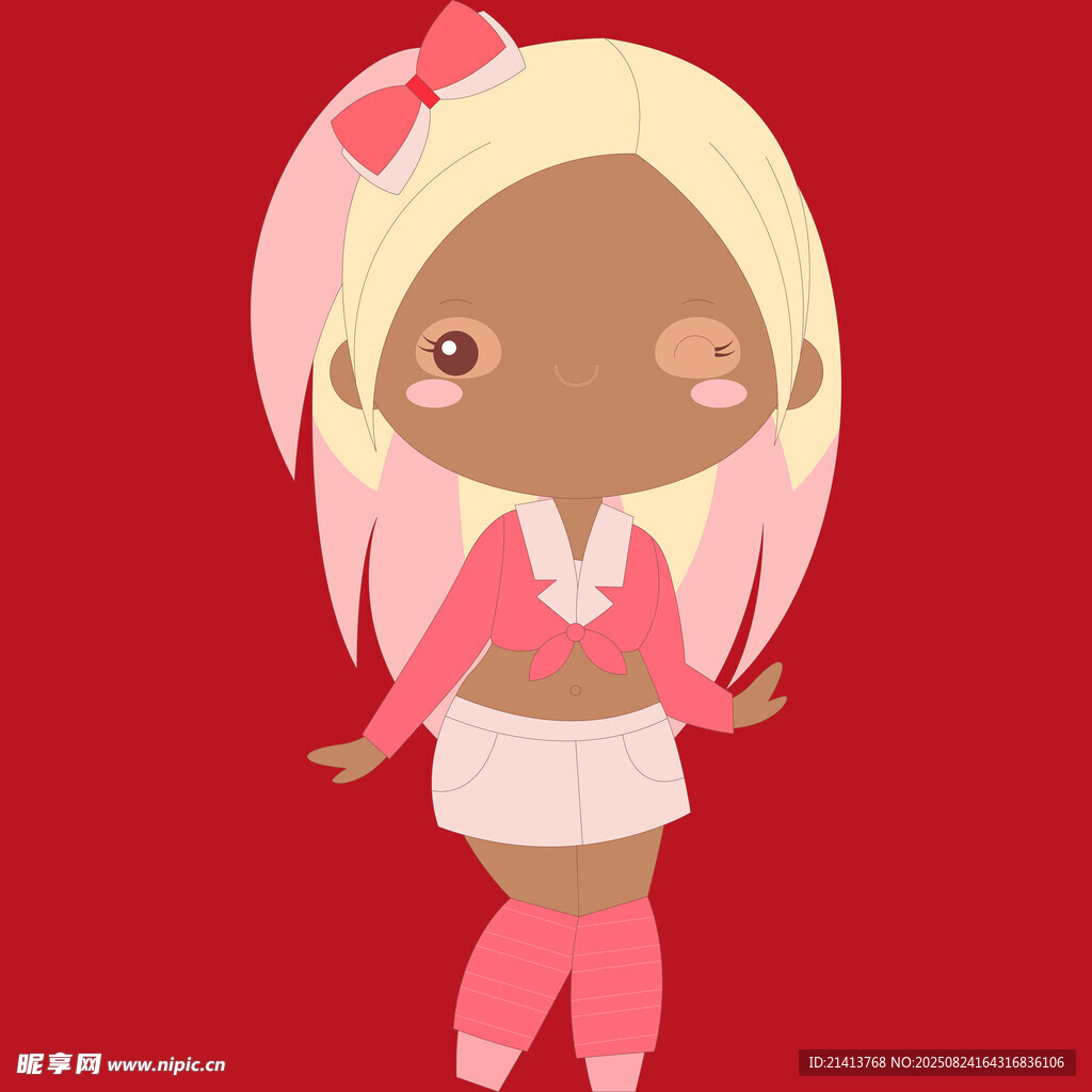 可愛卡通女孩造型展示