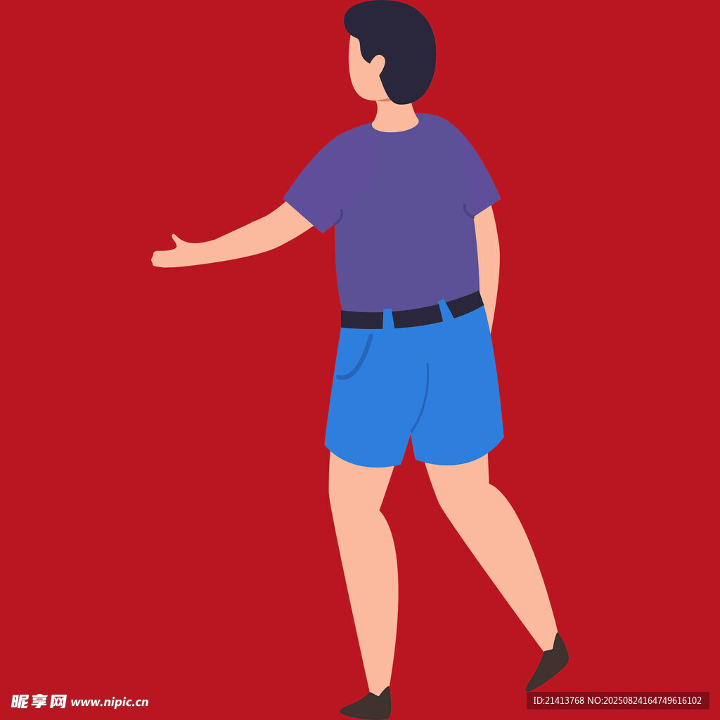 男子側(cè)身伸手動(dòng)作姿態(tài)圖