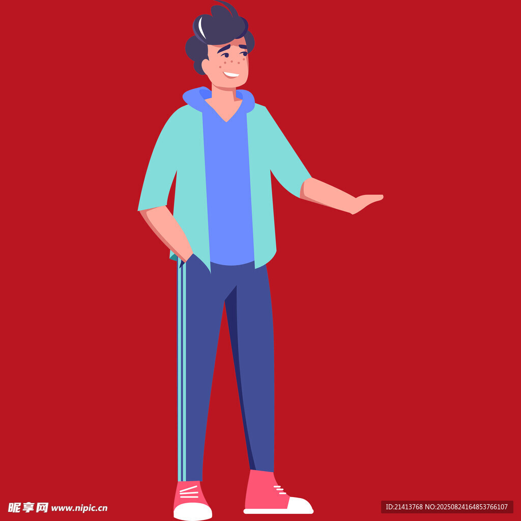 時尚青年展示姿態(tài)