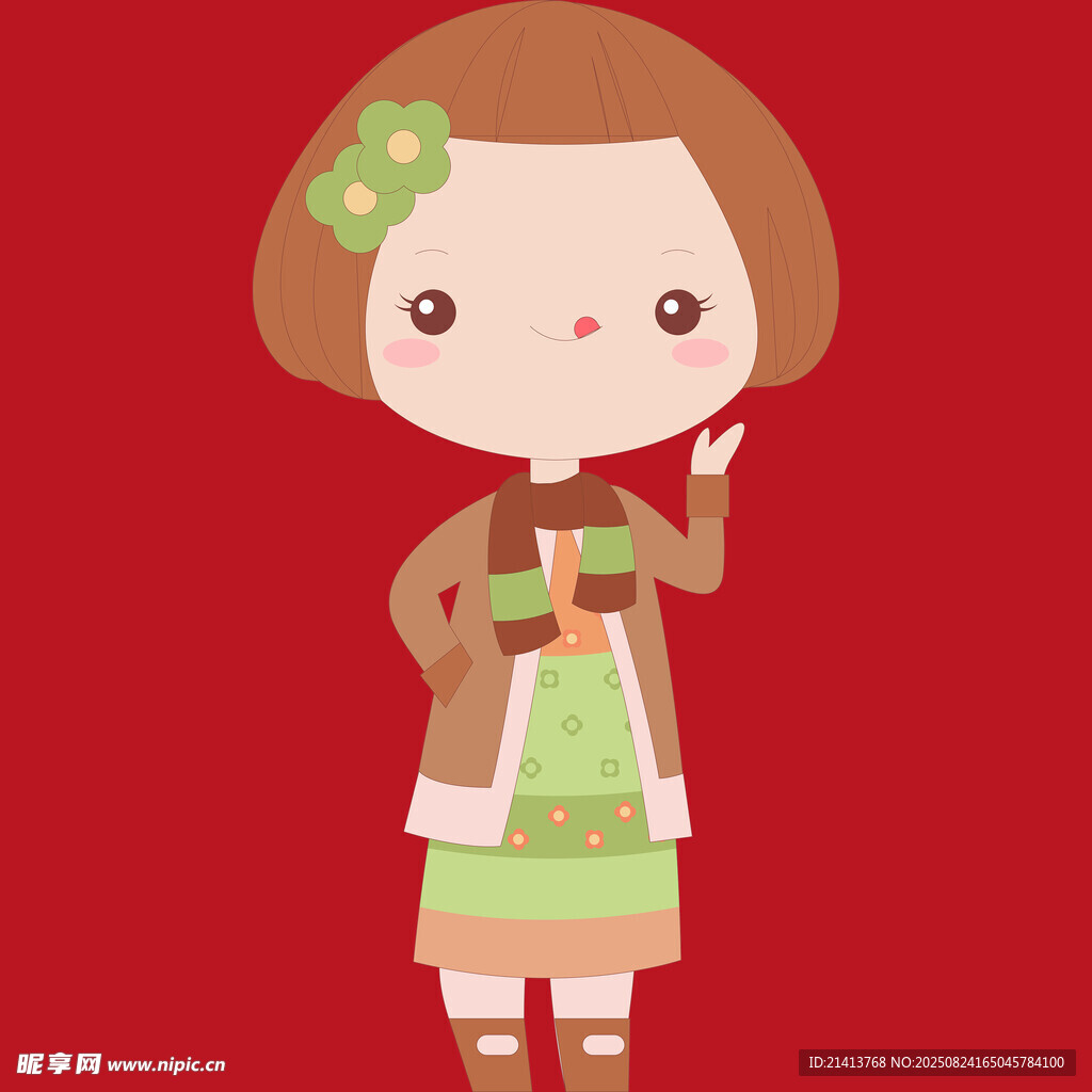 可愛(ài)卡通女孩造型展示
