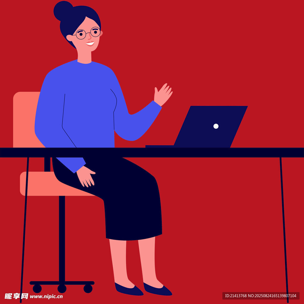 女士桌邊使用筆記本電腦