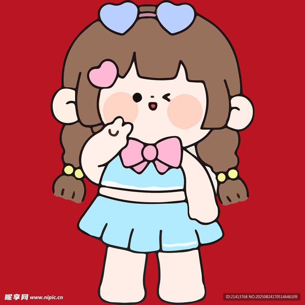 扎辮萌妹 甜美可愛風(fēng)